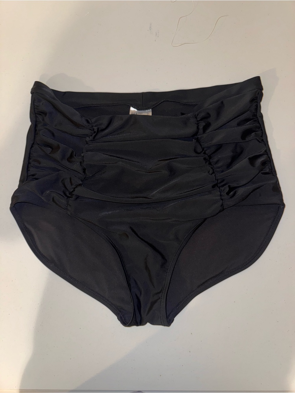Shapermint Essentials Black High Waisted Bikini Bottoms size 3XL Ruched slimming